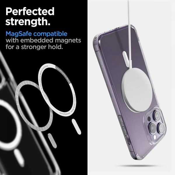 Spigen iPhone 14 Pro Skal AirSkin Hybrid MagFit Vit