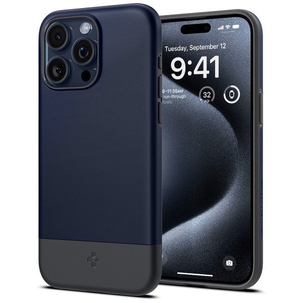 Spigen iPhone 15 Pro Skal Style Armor MagFit Midnight Indigo