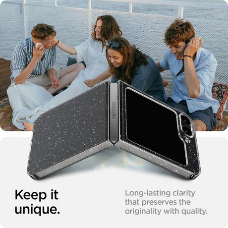 Spigen Samsung Galaxy Z Flip 6/Flip 7 FE Skal Air Skin Glitter Crystal Quartz