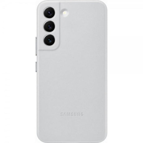 Samsung Original Galaxy S22 Skal Leather Cover Light Gray