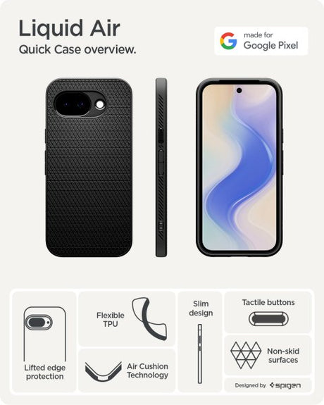 Spigen Google Pixel 10a Skal Liquid Air Matte Black