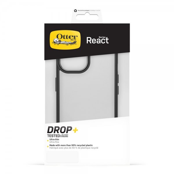 Otterbox iPhone 15 Skal React Black Crystal