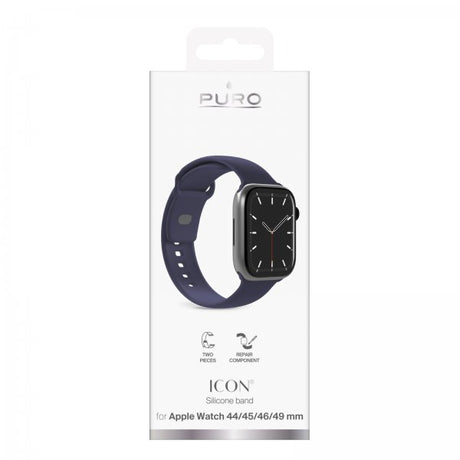 Puro Apple Watch 44/45/46/Ultra 49mm Armband Icon Crown Blue