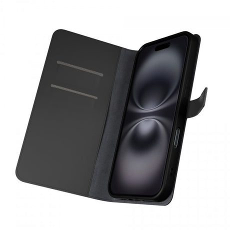 Puro iPhone 16 Fodral Wallet Stand Svart