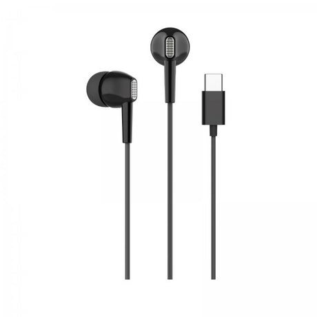 Puro Trådade Hörlurar Fine USB-C Svart