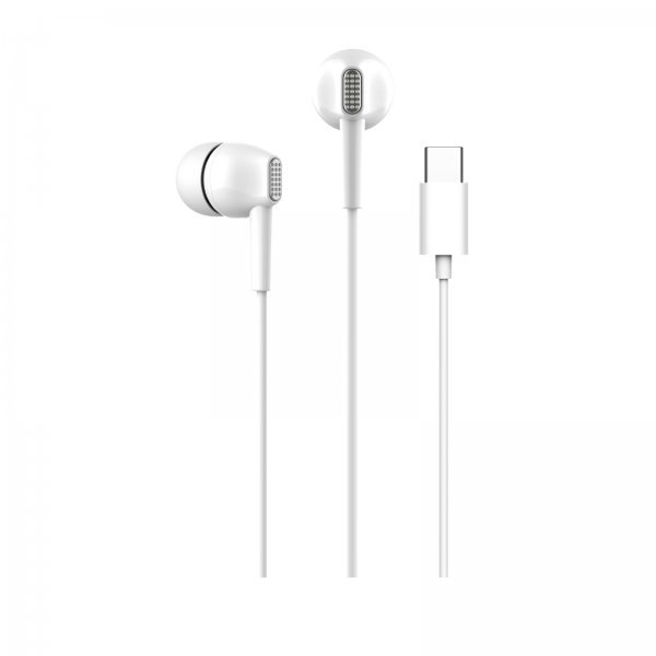 Puro Trådade Hörlurar Fine USB-C Vit