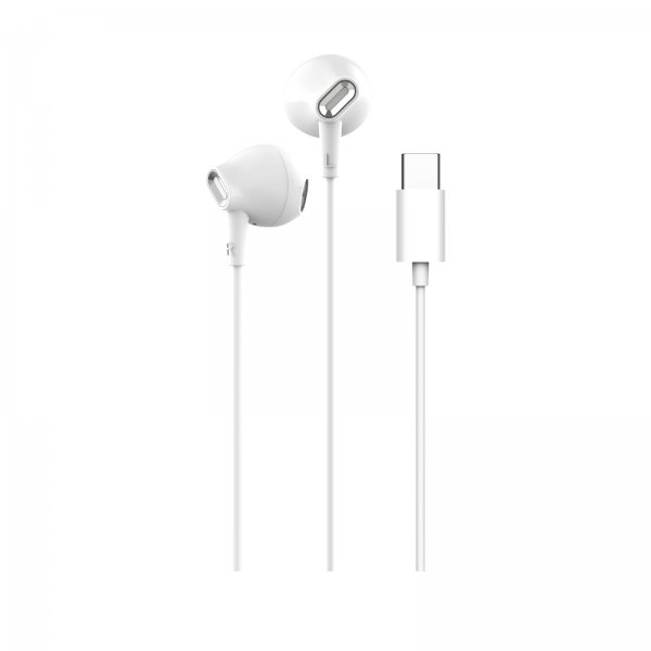 Puro Trådade Hörlurar Fine Pro USB-C Vit
