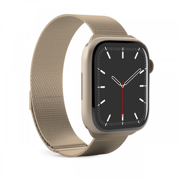 Puro Apple Watch 44/45/46mm/Ultra 49mm Armband Milanese Champagne