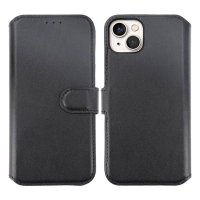 - iPhone 15 - Fodral - Äkta Läder - Svart