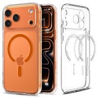 - iPhone 17 Pro Max - Skal - Ultra Hybrid MagFit - Clear Orange
