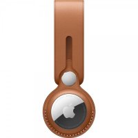 - AirTag - Hållare - Leather Loop - Saddle Brown
