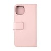 - iPhone 12/iPhone 12 Pro - Fodral - Äkta läder Kortfack - Rosa