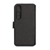 - Samsung Galaxy S25 FE - Fodral - 4 Kortfack Löstagbart Skal - Svart