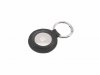- AirTag - Hållare - Real Leather Keychain Case - Svart