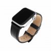 - Apple Watch 44/45/46mm/Apple Watch Ultra - Armband - Leather Strap - Svart