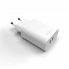 - Laddare - PD Travel Charger 2xUSB-C 35W - Vit