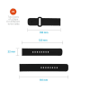 - Samsung Galaxy Watch 22mm - Armband - Silicone Sporty Strap - Svart