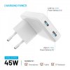 Reseladdare Slim Traveller 2xUSB-C 45W