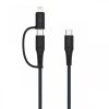 - Kabel - 2in1 USB-C/Lightning 60W - 2m Svart