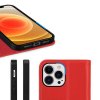 - iPhone 13 Pro - Fodral - Äkta läder Kortfack - Röd