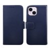 - iPhone 14 - Fodral - Äkta läder Kortfack - Blå
