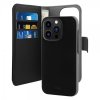 - iPhone 14 Pro - Fodral - Wallet Detachable 2 in 1 - Svart