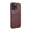 - iPhone 14 Pro Max - Skal - Backcover with Card Slots - Brun