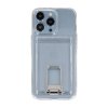 - iPhone 15 Pro - Skal - med Stativ Korthållare - Transparent