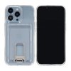 - iPhone 15 Pro - Skal - med Stativ Korthållare - Transparent