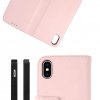 - iPhone X/iPhone Xs - Fodral - Äkta Läder - Rosa