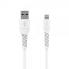 - Kabel - Liquid Silicone - USB-A/Lightning 1.2m Vit