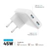 - Laddare - Slim GaN 45W - 2xUSB-C