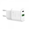 - Laddare - USB-A + USB-C Wall Charger - 20W Vit