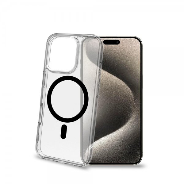 - iPhone 16 Pro - Skal - GELSKINMAG - Transparent/Svart