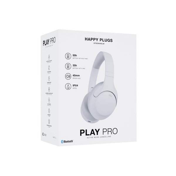 - Trådlösa Over-Ear Hörlurar - Play Pro ANC - Vit