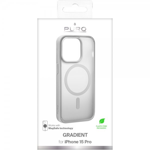 - iPhone 15 Pro - Skal - Gradient MagSafe - Silver
