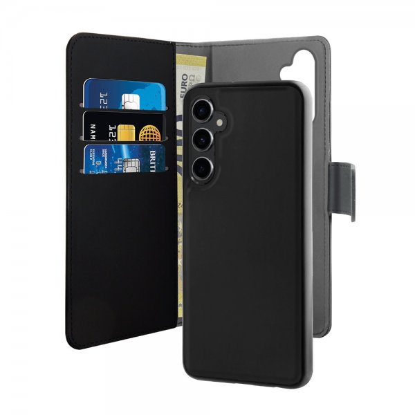 - Samsung Galaxy S23 FE - Fodral - Wallet Detachable 2 in 1 - Svart