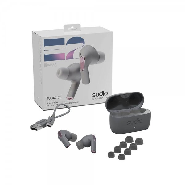 Trådlösa Hörlurar E2 In-Ear TWS ANC Slate Grey