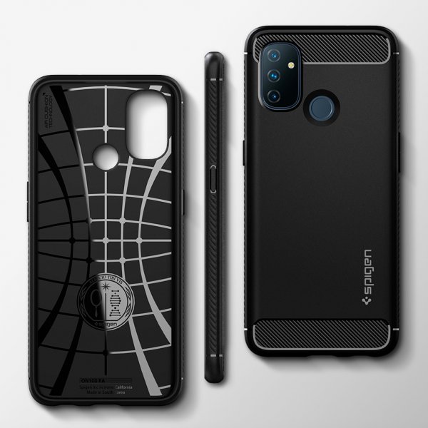 - OnePlus Nord N100 - Skal - Rugged Armor - Matte Black