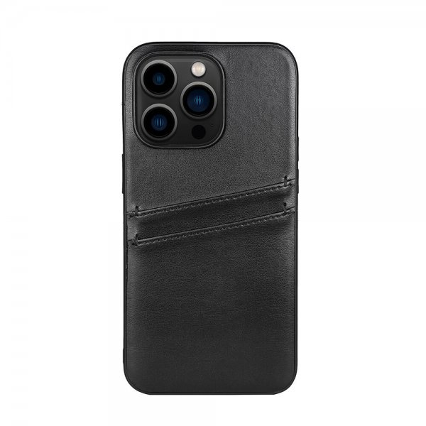 - iPhone 14 Pro - Skal - Backcover with Card Slots - Svart