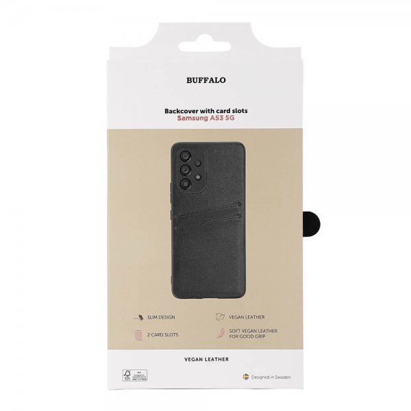 - Samsung Galaxy A53 5G - Skal - Backcover with Card Slots - Svart