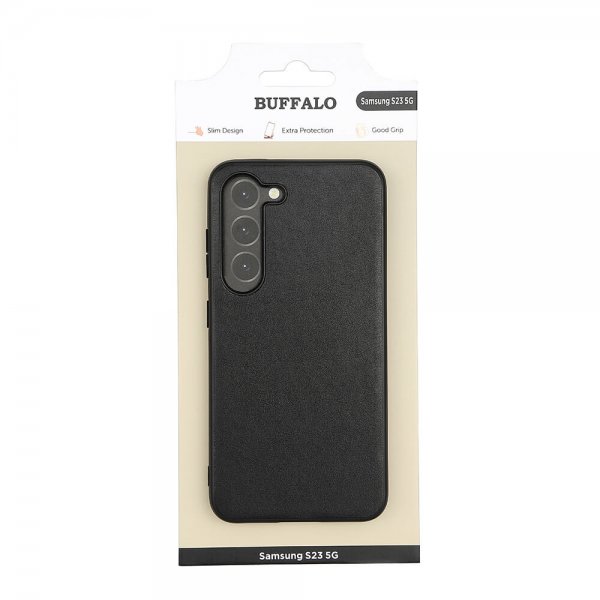 - Samsung Galaxy S23 - Skal - PU - Svart
