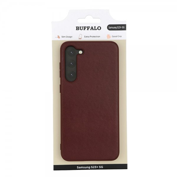 - Samsung Galaxy S23 Plus - Skal - PU - Brun