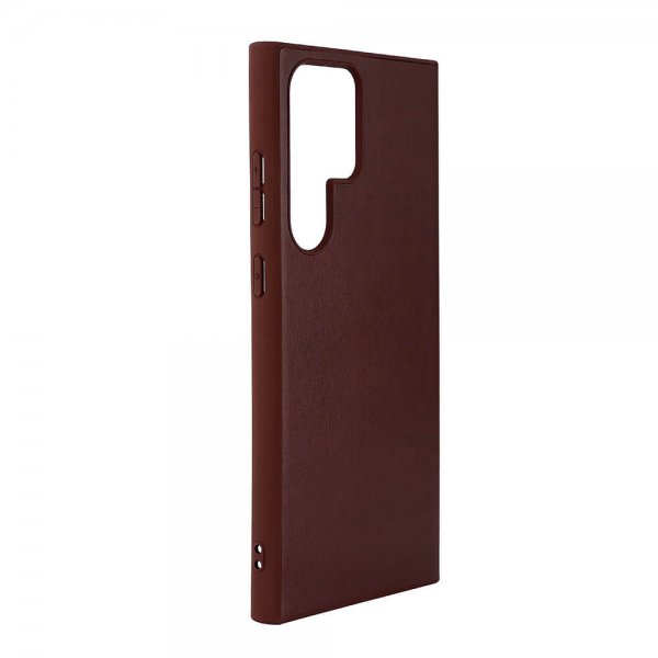 - Samsung Galaxy S23 Ultra - Skal - PU - Brun
