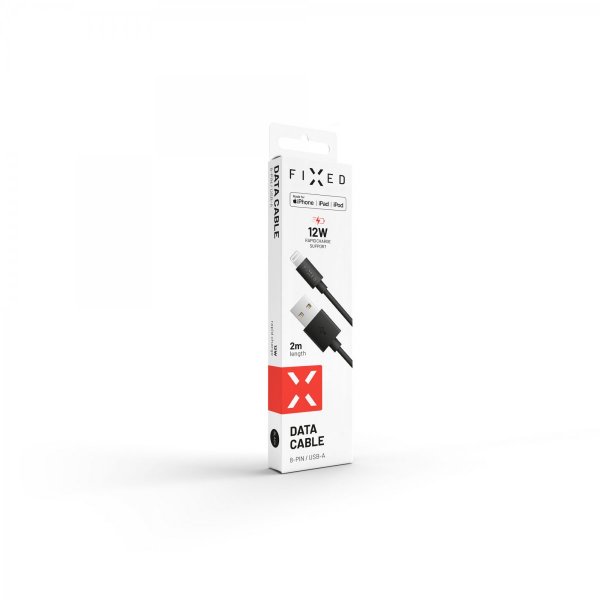 - Kabel - USB-A till Lightning - 2m Svart
