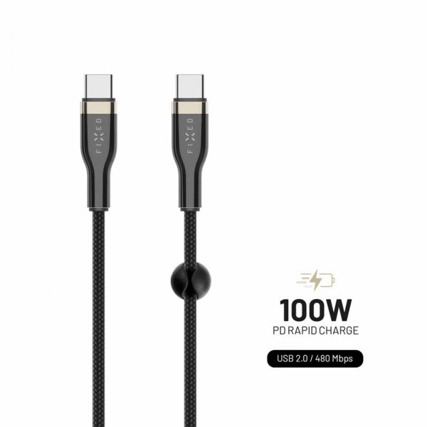 - Kabel - METAL Series - USB-C/USB-C 1.2m Svart