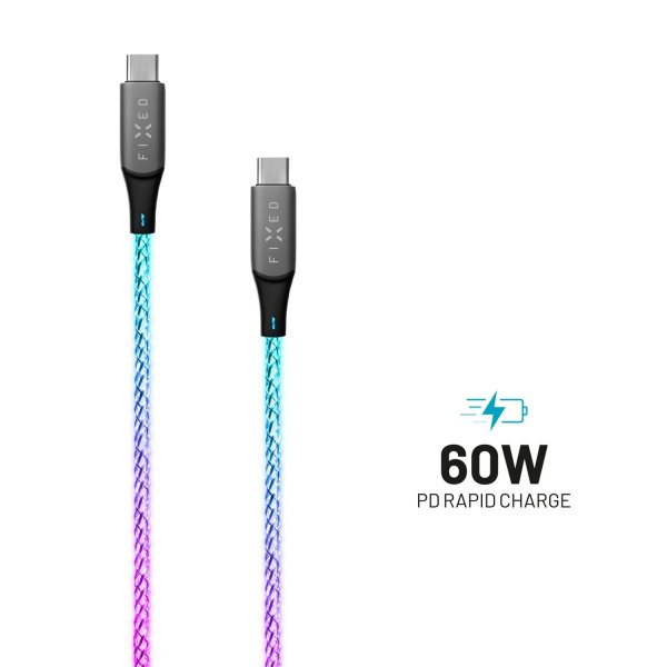 - Kabel - Glowing RGB LED - USB-C/USB-C 1.2m