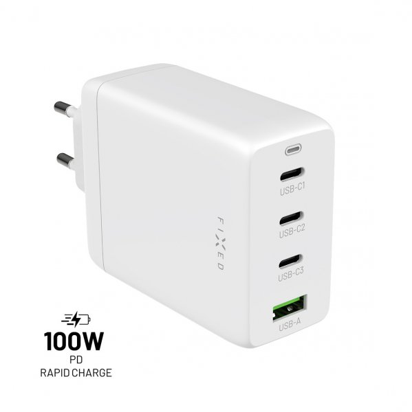 - Laddare - GaN100 3xUSB-C & 1xUSB-A