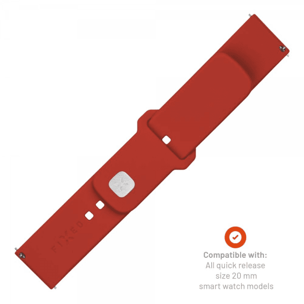 - Samsung Galaxy Watch 20mm - Armband - Silicone Sporty Strap - Röd