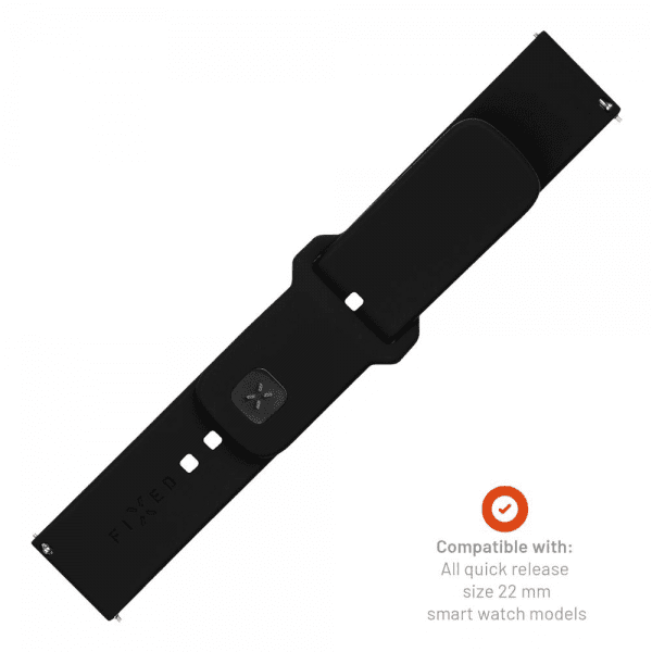 - Samsung Galaxy Watch 22mm - Armband - Silicone Sporty Strap - Svart